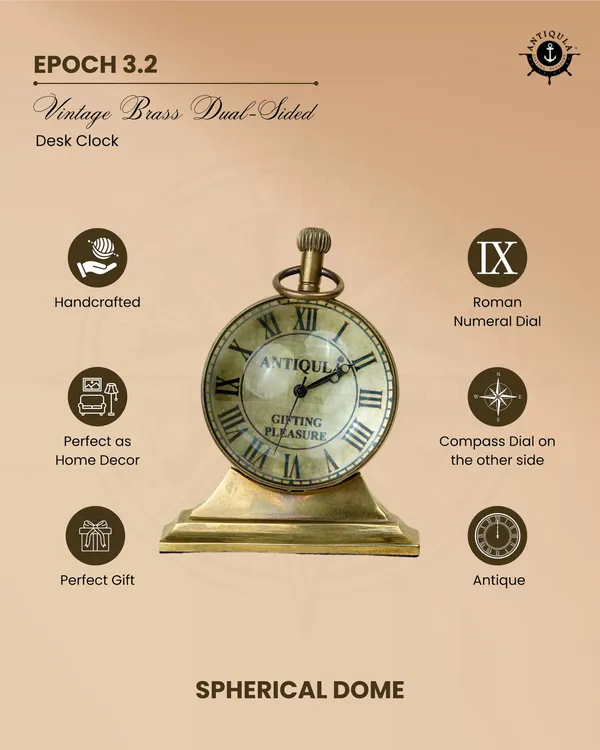 Antiqula_Epoch_3.2_Vintage_Brass_Dual_Sided_Desk_Clock